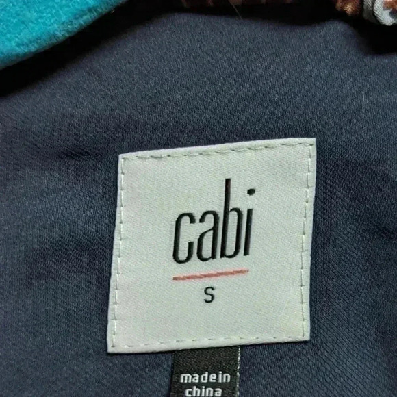 CAbi Women's Blue Brown Provincial Floral Printed Shift Dress Size S Style 3295 - Picture 8 of 10